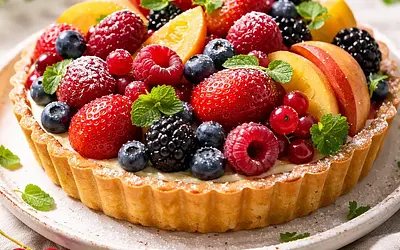 Tarta z owocami sezonowymi