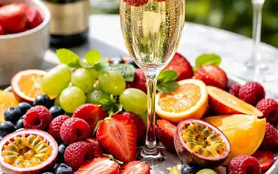 Champagne with Fruits