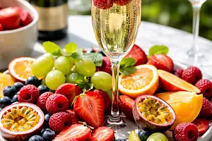 Champagne with Fruits