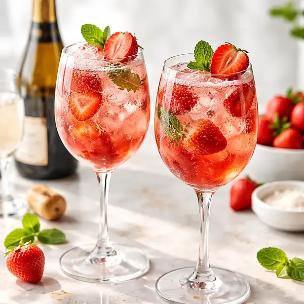 Strawberry and Prosecco Cocktail
