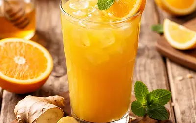 Orange juice with ginger