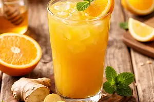 Orange juice with ginger