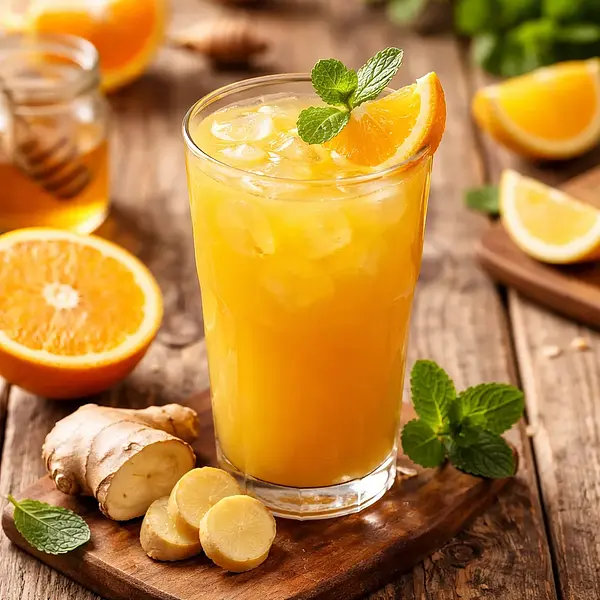Orange juice with ginger