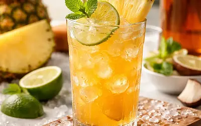 Pineapple and Rum Cocktail