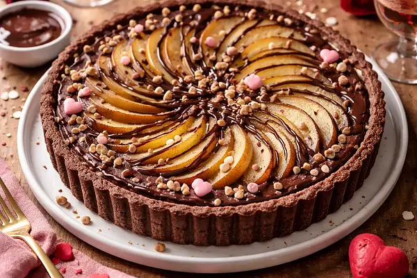 Tarta czekoladowo‑gruszkowa na Walentynki (wariant b8d16ccc)