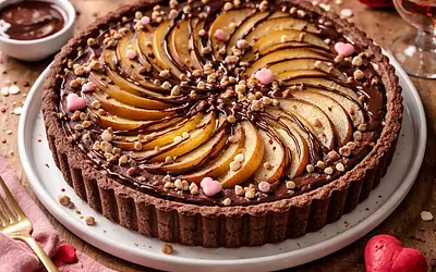 Tarta czekoladowo‑gruszkowa na Walentynki (wariant b8d16ccc)