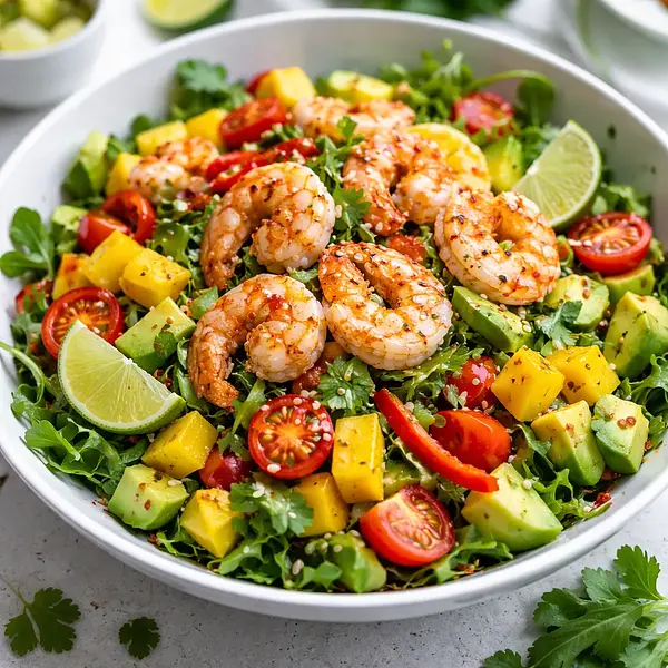 Sałatka z mango i krewetkami