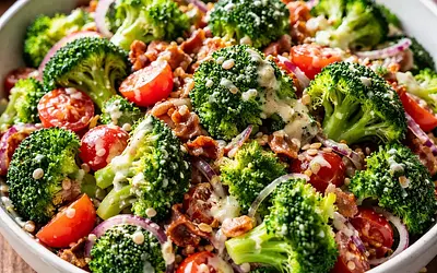 Broccoli Salad with Garlic Sauce