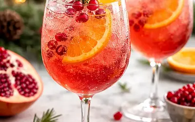 Elegancki koktajl zimowy: Pomegranate & Blood Orange Fizz