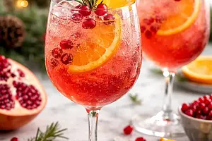Elegancki koktajl zimowy: Pomegranate & Blood Orange Fizz