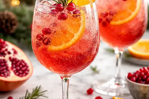 Elegancki koktajl zimowy: Pomegranate & Blood Orange Fizz