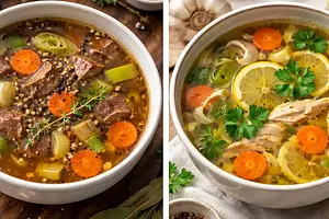 Rosół wołowo-drobiowy