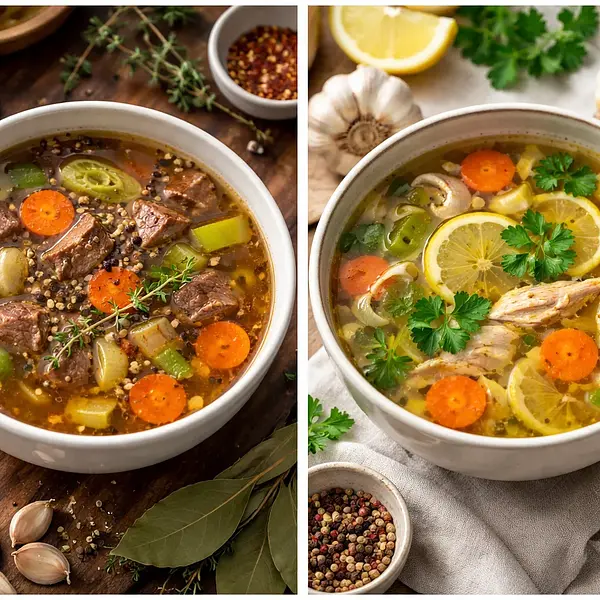 Rosół wołowo-drobiowy