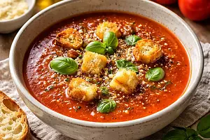 Tomato soup from yesterday's broth