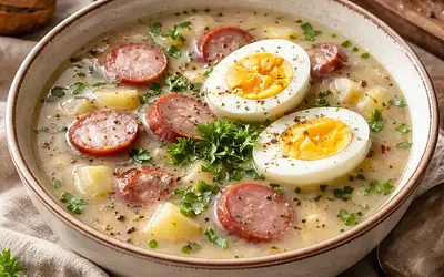 Traditional Sour Rye Soup