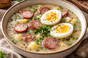 Traditional Sour Rye Soup