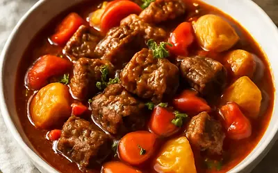 Beef goulash with vegetables
