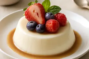 Panna cotta with fruit