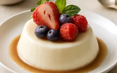 Panna cotta z owocami
