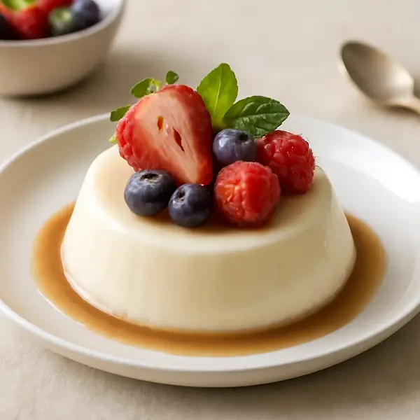 Panna cotta z owocami