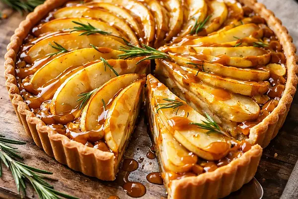 Tarta migdałowo‑gruszkowa z karmelem rozmarynowym (wariant 69958dac)