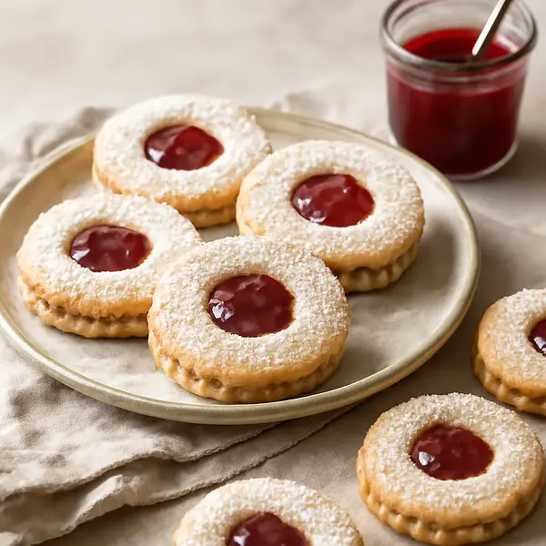 Crispy cookies with jam