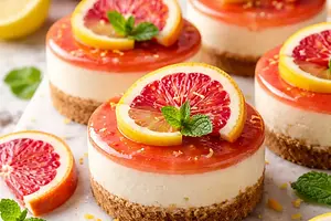 Quick Mini Lemon-Blood Orange Cheesecakes — variant b6496041