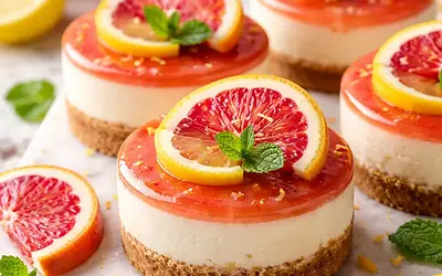 Quick Mini Lemon-Blood Orange Cheesecakes — variant b6496041