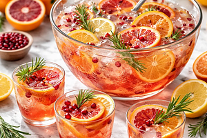 Sparkling citrus-pomegranate punch with rosemary (variant 01aa5b10)