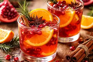 Quick Winter Orange-Pomegranate Drink
