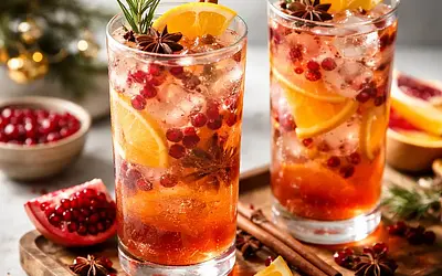 Winter Fusion: Sparkling Chai with Pomegranate and Citrus