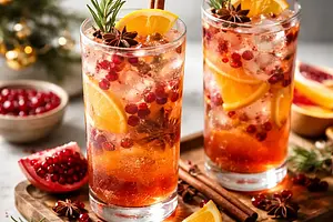 Winter Fusion: Sparkling Chai with Pomegranate and Citrus