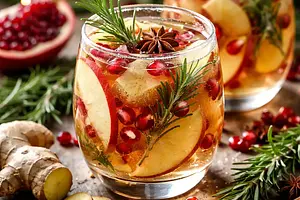 Winter Apple-Pomegranate Drink with Ginger and Rosemary (variant 710d886f)