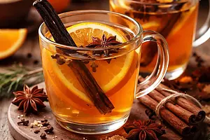 Traditional Hot Spiced Cider with Orange and Vanilla (variant ec801018)