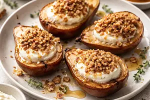 Quick Baked Pears with Mascarpone Cream and Crunchy Oat-Nut Crumble (variant f176a860)