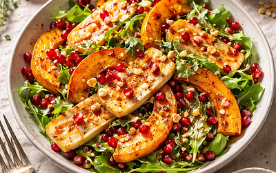 Winter Salad with Roasted Pumpkin, Halloumi, and Pomegranate — variant efb9f03b