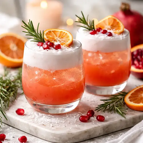 Zimowy koktajl pomarańczowo-granatowy 02961e4d z pianką kokosową