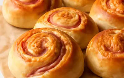 Ham rolls with cheese
