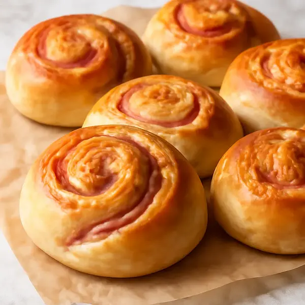 Ham rolls with cheese