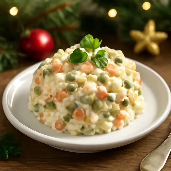 Vegetable Salad with Mayonnaise (Traditional for Christmas Eve)