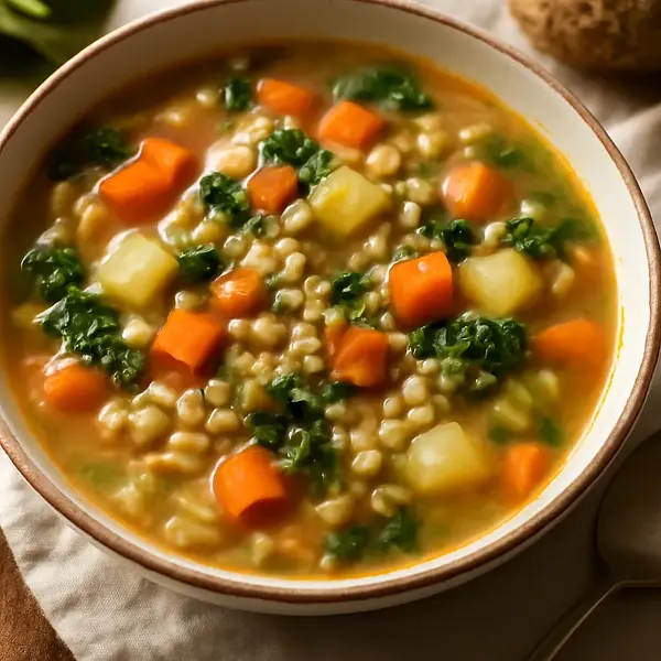 Vegetable soup with barley