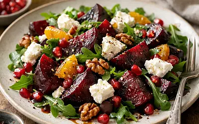 Quick Seasonal Beet and Bryndza Salad