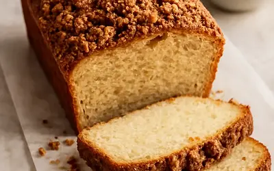 Sweet Buttermilk Honey Bread with Cinnamon Crumble