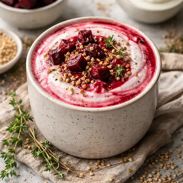 Zimowe maślankowe latte z pieczonym burakiem i prażoną kaszą gryczaną (wariant 1cb563d3)