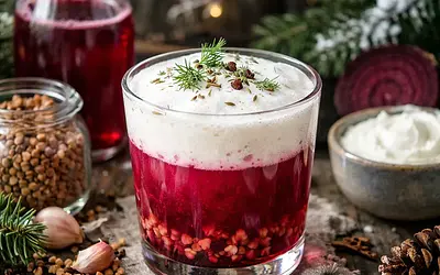 Zimowy eliksir zero waste: Gryczano-buraczany kvass z maślankową pianką (wariant bd3dca39)