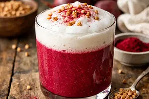 Street Warmer: Thick Buckwheat and Beet Elixir with Buttermilk Foam