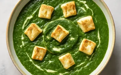 Palak paneer - ser w szpinaku