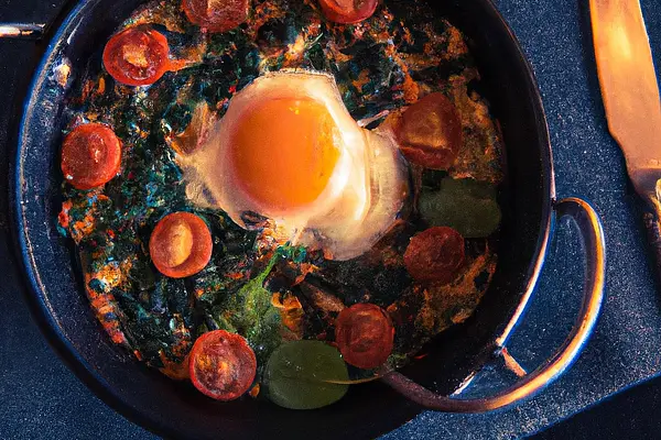 Omlet ze szpinakiem i serem