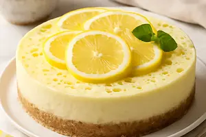 No-Bake Lemon Cheesecake in the 'Sweet Blog' Style