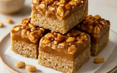 Nutty Caramel Squares No-Bake (Sweet Blog Version)